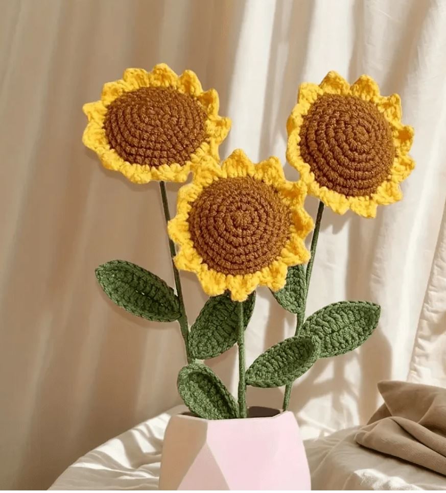 Handmade Crochet Sunflower (forever flower)