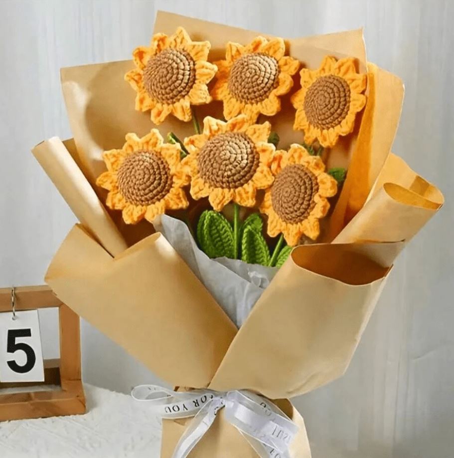 Handmade Crochet Sunflower (forever flower)