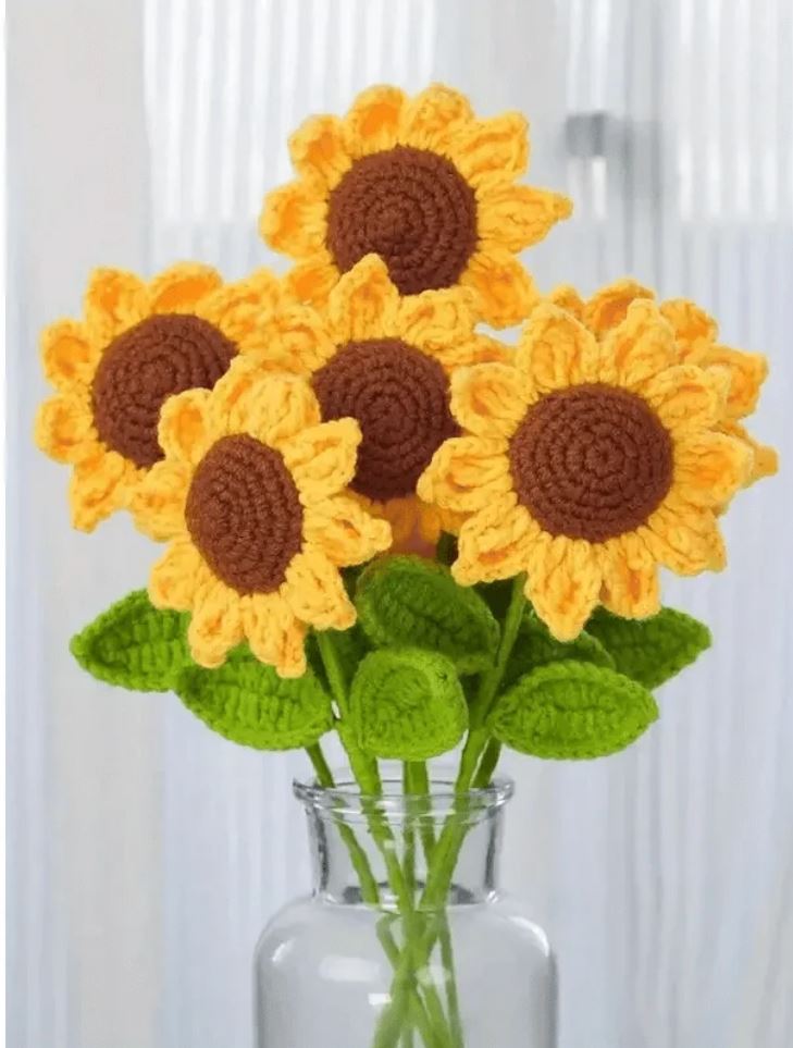 Handmade Crochet Sunflower (forever flower)