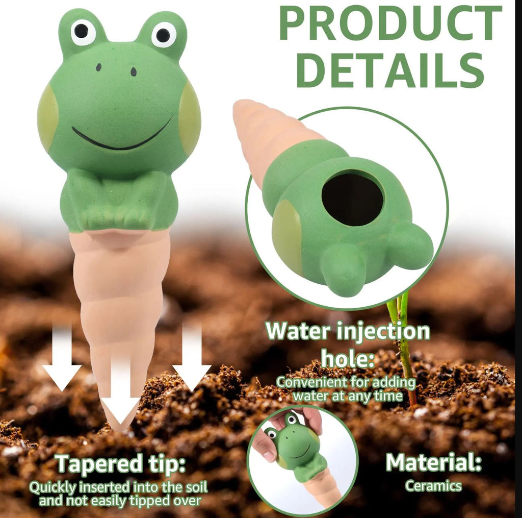 Frog Ceramic Self-Watering spike